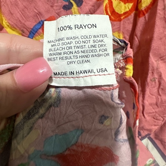 Vintage Hula Moon Jams World Dress Womens XL Pink Fiesta Abstract Floral Tank - Picture 5 of 5